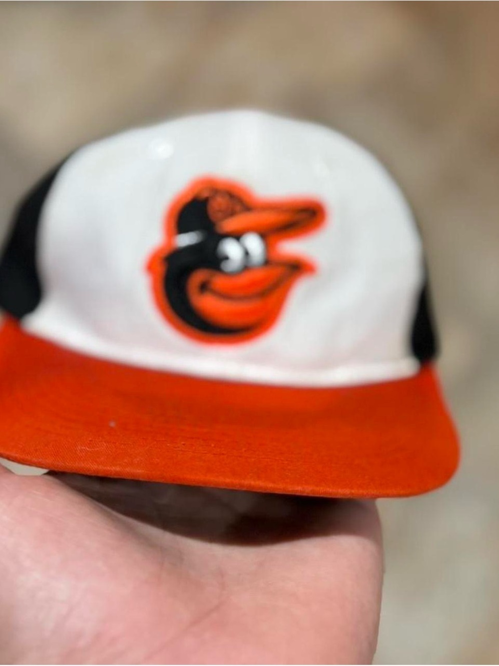 MLB Baltimore Orioles White Black Orange Snapback Hat